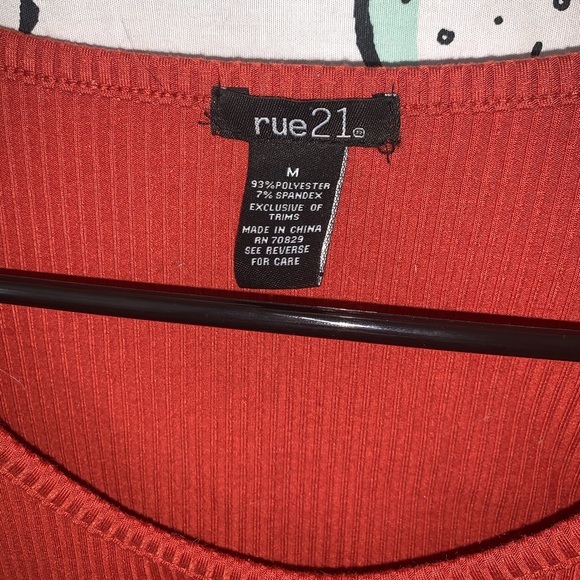 Burnt Orange Rue 21 Fitted Button Down Too - Picture 3 of 3